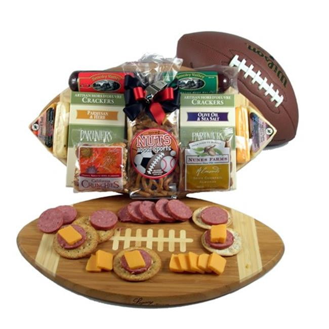 Gift Basket Drop Shipping HaFamed Halftime Favorites, Football Gift with Deluxe Cutting Board