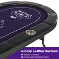 thumbnail image 5 of Rioloiuy 8 Player Poker Table Foldable, Casino Grade Felt, Padded Rails and Cup Holders, Portable Poker Table for Texas Holdem Poker and Blackjack, (71 in), 5 of 6