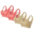 thumbnail image 2 of Yuzhih 4 Pieces Sports Bras for Women High Support Comfy Breathable Hollow Bra Plus Size No Underwire Underwear, 2 of 5