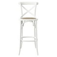 thumbnail image 6 of Modway Gear 43.5" Modern Style Rattan and Elm Wood Bar Stool in White Finish, 6 of 10