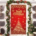 thumbnail image 4 of Ckraxd Christmas Front Door Cover, Christmas Door Decoration & Holiday Entryway Banner – 70.8x35.4in Polyester Indoor/Outdoor Merry Christmas Party Supplies, 4 of 6