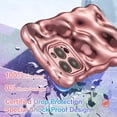 thumbnail image 5 of Case for iPhone 15 Pro 6.1 inch, Cute Solid Color Curly Wave Shape Shockproof Soft Bumper Phone Case, Candy Water Ripple 3D Silicon Slim Pretty Case Non-Yellowing Cover, Rose Gold, 5 of 14