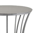 thumbnail image 2 of Ema 21 Inch Plant Stand, Round Top, Slatted Geometric Frame, Silver Finish, 2 of 5