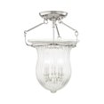 thumbnail image 1 of Livex Lighting 50943-35 Americana Three Light Ceiling Mount from Andover Collection in Polished Nickel Finish, 1 of 2