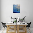 thumbnail image 7 of Bathroom Décor with Coastal View - Modern 12x16inch Abstract Blue Ocean Print with Sunset & Sunrise Wall Art, 7 of 7