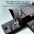 thumbnail image 2 of Deck Box, bandeja de dados y torre 2 en 1 para MTG Commander, color negro y gris, 2 of 6
