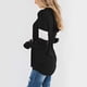 thumbnail image 5 of Sudadera con capucha para mujer, manga larga, color bloqueado, suave, informal, sudadera con capucha para uso diario, negro, XXL, 5 of 7