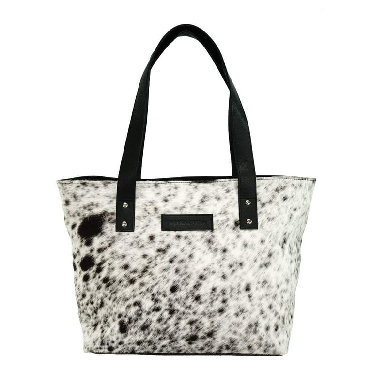 Cowhide popular Handbag For Women | Black and White Cowhide hair on Bag | Women's Leather Tote Bag | Western Women Tote Bag