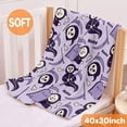 thumbnail image 4 of Personalized Halloween Blanket Ghosts Fleece Lightweight Throws Custom Gift for Birthday Christmas Soft Flannel Blankets for All Season Bed Sofa Kid Size-40"x50", 4 of 6