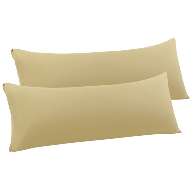 Unique Bargains Microfiber Body Pillow Cases Silky-Soft Pillowcase Envelope Closure 2pcs