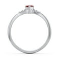 thumbnail image 4 of Birthstone Heart Ring with Shoulder Accents - Garnet (January), 4 of 4
