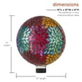 thumbnail image 5 of Alpine Corporation 10" x 12" Mosaic Glass Globe Decoration, Multicolor, 5 of 12