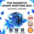 thumbnail image 2 of Caja de cambios con forma de Shashibo de Fidget Toy con 36 imanes, color azul, 2 of 8