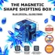 thumbnail image 2 of Caja de cambios con forma de Shashibo de Fidget Toy con 36 imanes, color azul, 2 of 8