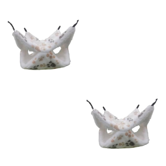 Greeniant Hamaca colgante de tela para animales pequeños, escondite y fiable para cobayas, hurones y ratas, hurón de doble capa, pies blancos pies blancos 35*35 2Conjunto