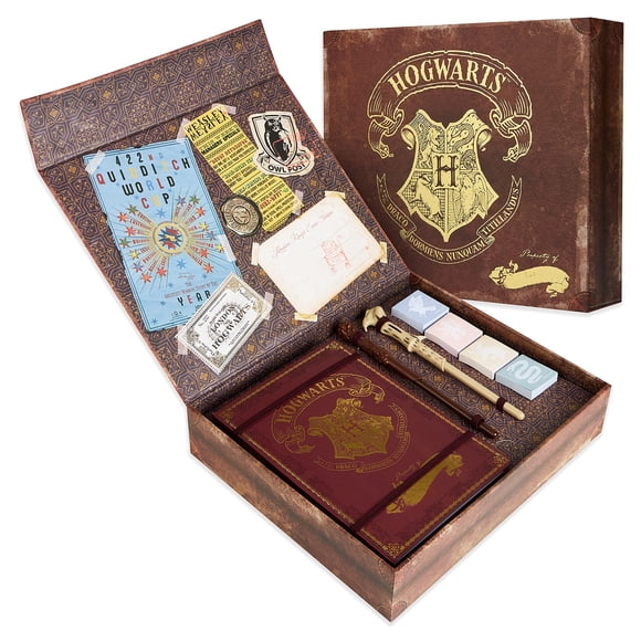 Juego de papelería de regalos de Harry Potter con varita para cuaderno, bolígrafo, juego de escritura de cartas con sobres y pegatinas