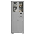 thumbnail image 5 of Homfa 67" Tall Bathroom Cabinet, Linen Cabinet with Doors and Removable Drawers, Kitchen Cupboard, Gray, 5 of 7
