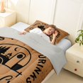thumbnail image 3 of Manfei Rustic Rv Twin Comforter Sets,Vintage Letter Pattern Bedding Set,Brown,Light Gray Reversible,2 Pieces,1 Comforter and 1 Pillowcase, 3 of 7