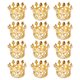 thumbnail image 5 of 12 servilleteros de metal con forma de corona de perla., 5 of 5