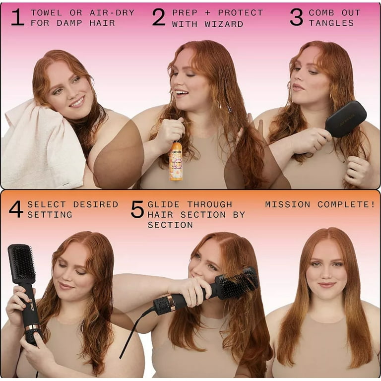 Amika Double Agent 2-in-1 Straightening Blow Dryer Brush, Heat