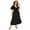 Black, variant on IDOPIP Women's Plus Size Summer Dress Sweetheart Neckline Short Sleeve Ruffle Hemline A Line Tiered Dress