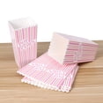 thumbnail image 2 of MLINS 6PCS Plus Size Stripes Popcorn Treat Boxes Paper Popcorn Boxes for Party - Pink, 2 of 6