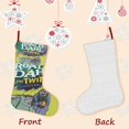 thumbnail image 3 of Los Twits Tema: Calcetines de Navidad, fino lino blanco para colgar en escaleras y chimenea, decoración navideña para el hogar, regalo de Navidad.54cm×38cm, 3 of 5