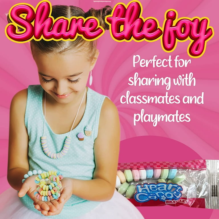 Fusion Select 96-Pack Fruit Flavor Candy Bracelets with Heart