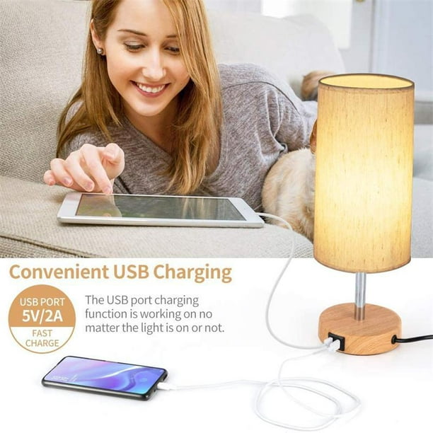 Lampe de chevet 3 températures de couleur contrle tactile USB rechargeable  chambre d'invité bureau 2