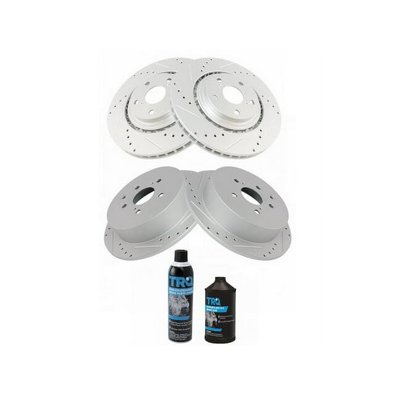 Brake Rotor Set 6 Piece - Compatible with 2011 - 2019 Toyota Sienna 2012 2013 2014 2015 2016 2017 2018
