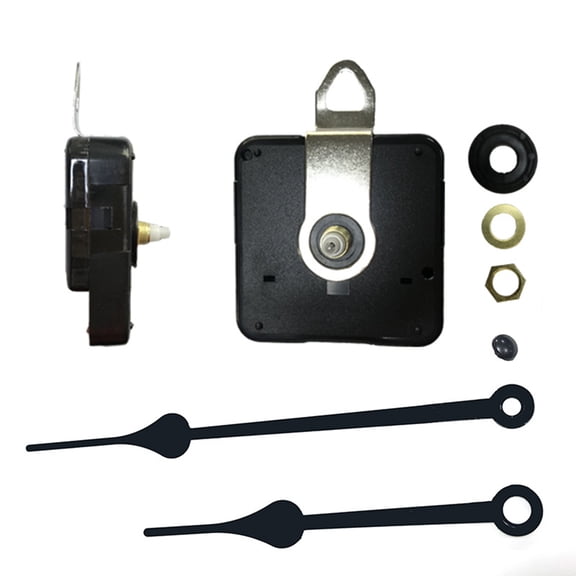 Topbathy silent clock mechanism replacement kit Clock Movement Black Plastic 1Set for Adults