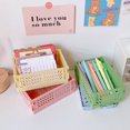 thumbnail image 4 of Mini Boîte de Rangement Pliable en Plastique pour Étudiants Panier de Rangement de Bureau Panier de Rangement pour Articles Ménagers, 4 of 4
