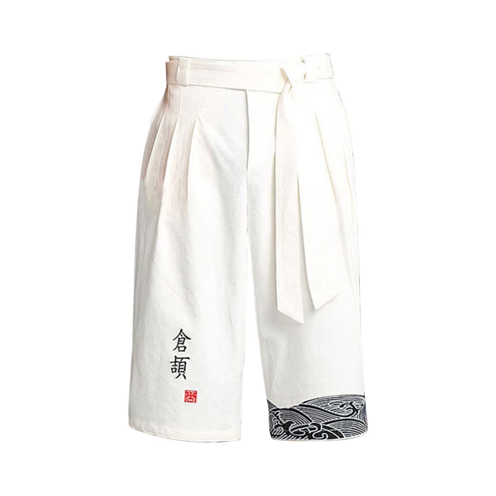 XXWXYD Boys Japanese Style Kimo𝗇o Pants, Linen 𝖢apri Traditional