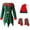 Green, variant on 3-Piece Christmas Set for Kids Festive Santa Helper Sequin Dress with Hat and Stockings Holiday Party Outfit Kids Girls Clothes Stylish Clothing Sets 2 Piece Outfits