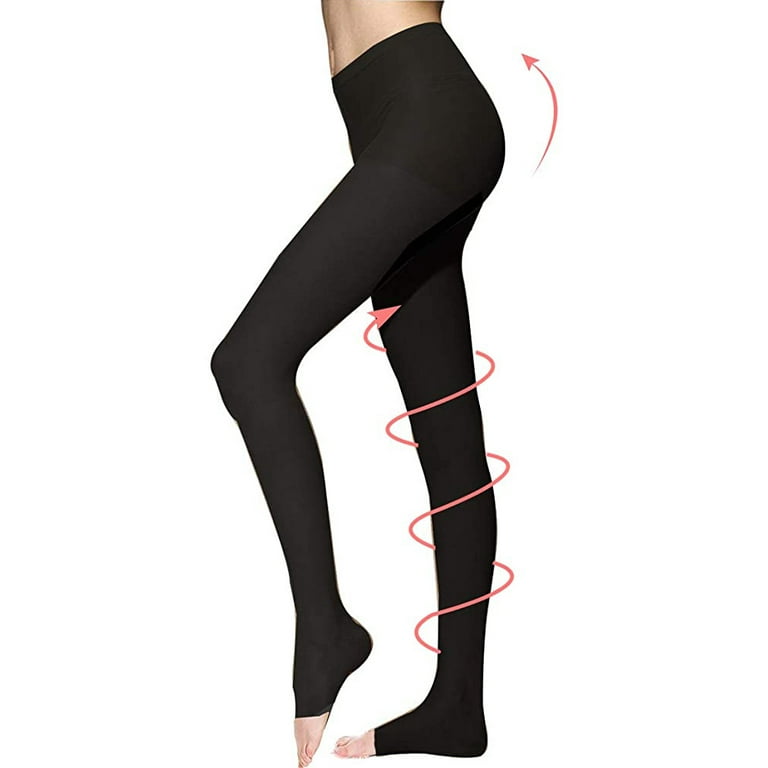 23-32 mmHg Women's Footless Compression Pantyhose Medical Quality Ladies  Support Leggings Black Skin S M L XL XXL