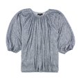 thumbnail image 1 of Blusa campesina con lentejuelas Alfani para mujer azul pequeña, 1 of 2
