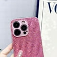 thumbnail image 2 of for iPhone Case,Luxury ElectroPlated Diamend Rhinestone Glitter Sparkle Sparkly Bumper Camera Lens Protection Soft Shockproof Phone Case (Pink,iPhone 11), 2 of 5