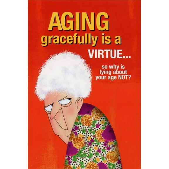Nobleworks Aging Gracefully is a Virtue Funny / Humorous Birthday Card