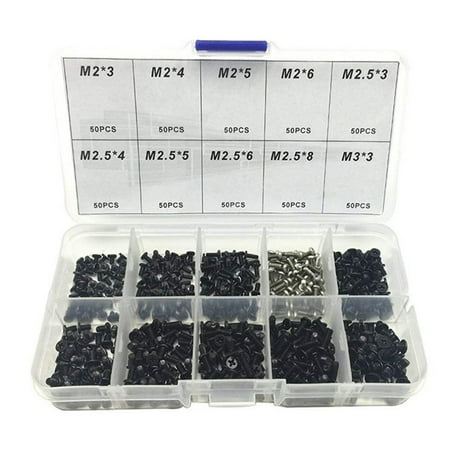 

500pcs Carbon Steel Universal With Box Laptop Screws Set Replacement Repair Tool