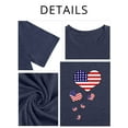 thumbnail image 4 of XCHQRTI Heart Women Graphic Shirt Plus Size 4th of July Short Sleeve Shirt Valentine's Day Top, 4 of 5