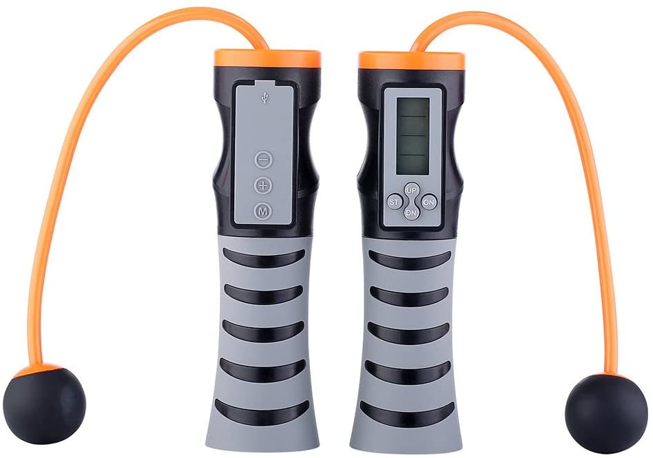 Sepeda Ropeless Jump Rope Digital Cordless Jump Rope wirh Music Play