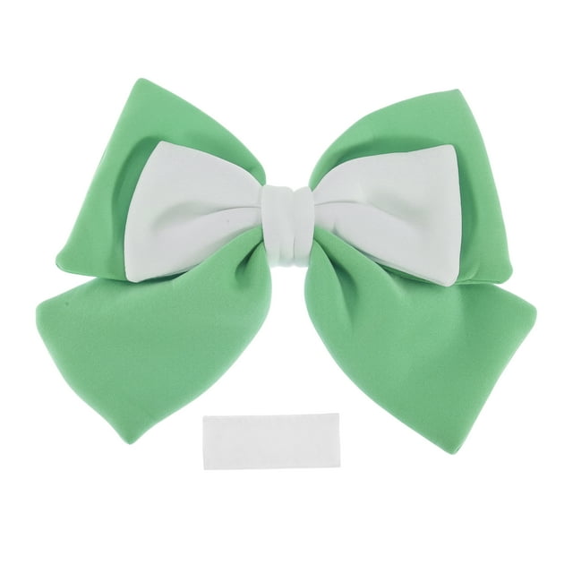 Accesorios para Casco de Motocicleta Decoración Lazo Colorblock para Cascos de Motocicleta Bicicleta Esquí Verde Blanco Etiqueta 1 Juego