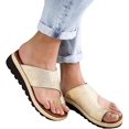 thumbnail image 1 of Xishao Plataformas Sandalias de Mujer cómodos Plana Cuero de PU Zapatillas Corrector de juanetes ortopédico Casuales Antideslizante Respirable Zapatos ortopédicos Viaje Verano Playa G-42 Xishao ropa, 1 of 2