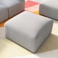 thumbnail image 2 of Pemberly Row Modular Lounge Ottoman With Coil Spring Seat in Fog Fabric, 2 of 8
