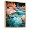 thumbnail image 2 of Designart "Azure Uses Geyser Erupting painting" Landscape & Nature Floater Framed Canvas Wall Art, 2 of 7