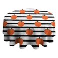 thumbnail image 4 of Fall Pumpkins Pattern Round Tablecloth 60" X 60",Wrinkle Wipeable Table Cloth for Kitchen Dining Room Picnic Patio Party, 4 of 6