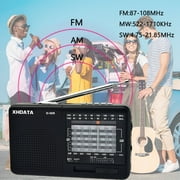 XHDATA D-328 Portable DSP Small Stereo Radio FM/AM/SW MP3 Player Support TF Card Rechargeable Battery Earphone Jack