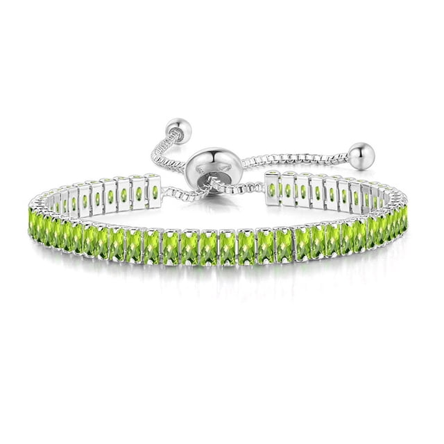 Fiudx Pulsera de Circonitas Coloridas, Diseño de Cobre con Diamantes, Accesorio de Cristal Ajustable, Alivio Del Estrés y Ayuda a Perder Peso, Regalo Perfecto para Cualquier Ocasión, Elegante Caja de