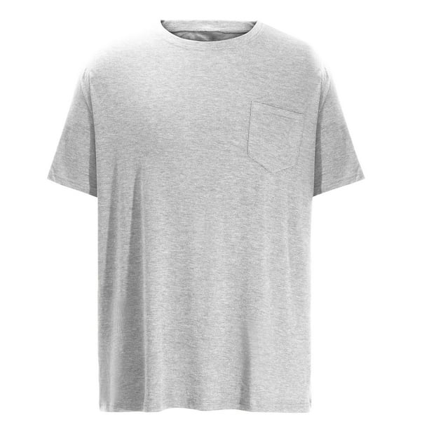 areal Nogen anklageren Mens T-Shirts Summer Casual Plus Size Solid Color Sports Shorts Sleeves  Henley Shirt Male Comfortable Beach Top Blouse - Walmart.com