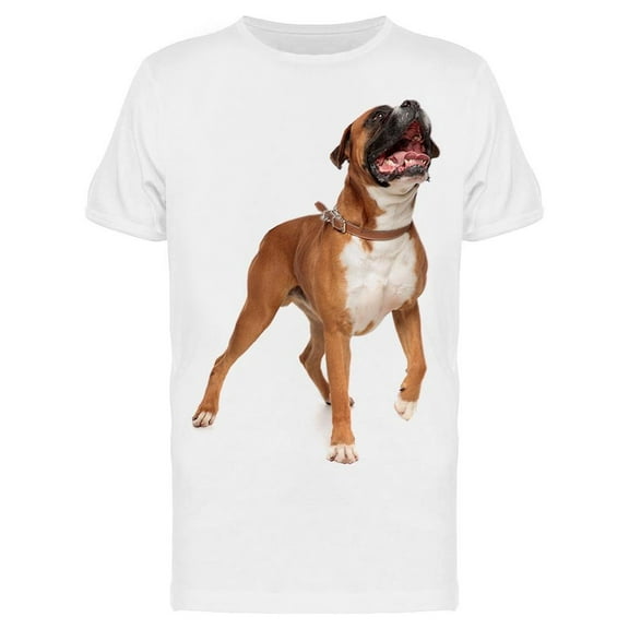 Boxer Stepping Forward T-Shirt Men -Image by Shutterstock, Male Large